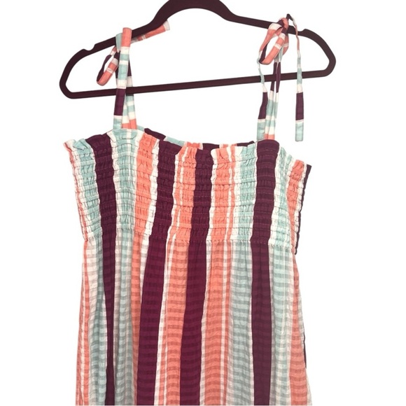 Tanya Taylor Swim NWT Leandra Smocked Striped Cover Up Dress Women’s 1X - Picture 6 of 11